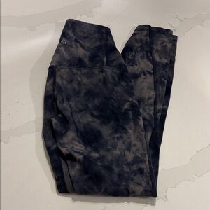 lululemon athletica Black Tie-Dye Leggings
